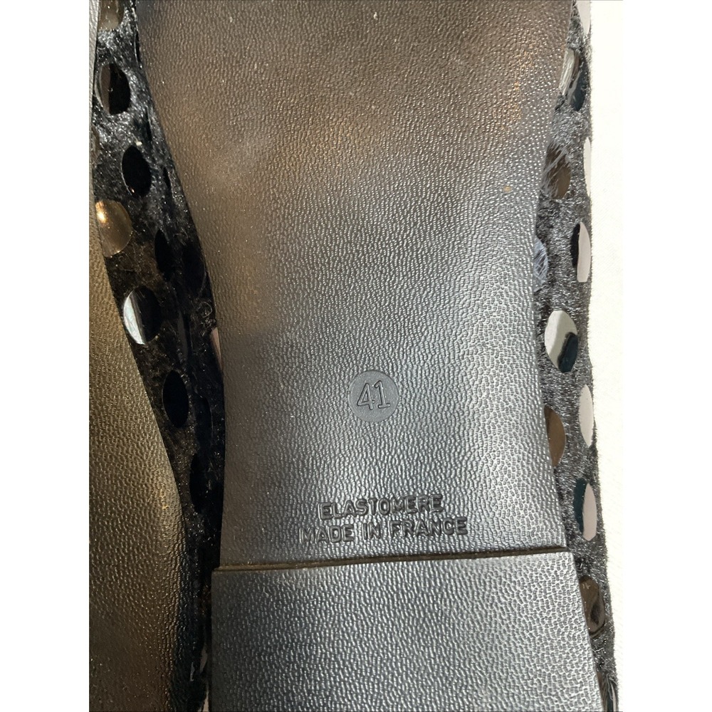 Hirica Zoe Black Dot Ballet Flat Made In France Vtg Coquette Cottage Sz 10 Mod - Picture 5 of 8
